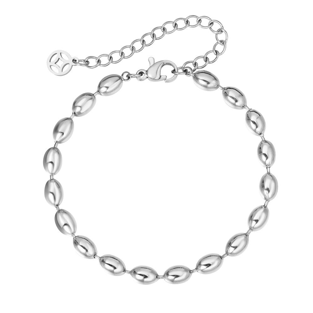 Planderful Beaded Titanium Steel Bracelet For Women Elegant Statement Jewelry Everyday Genie Collection