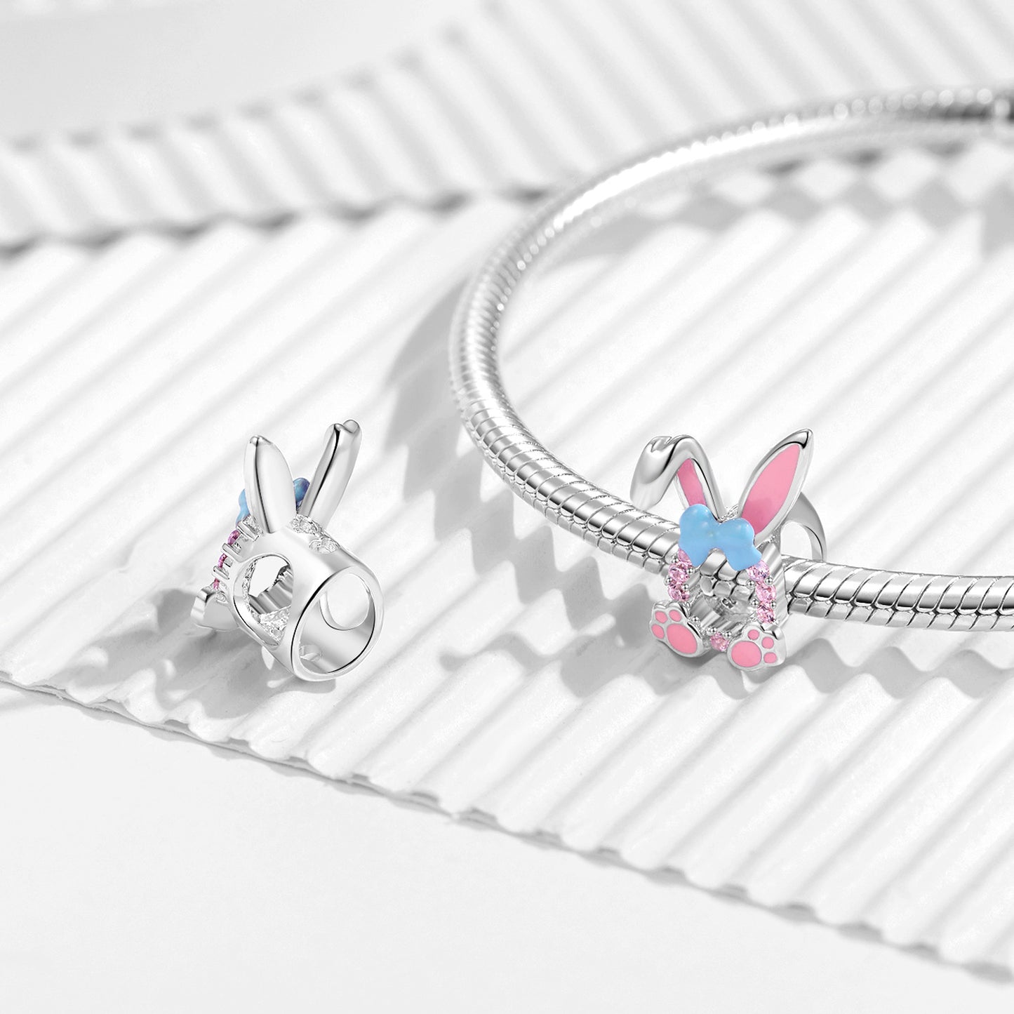 Planderful Everyday Genie – Original Simple Rabbit Ear Beaded Silver Bracelet