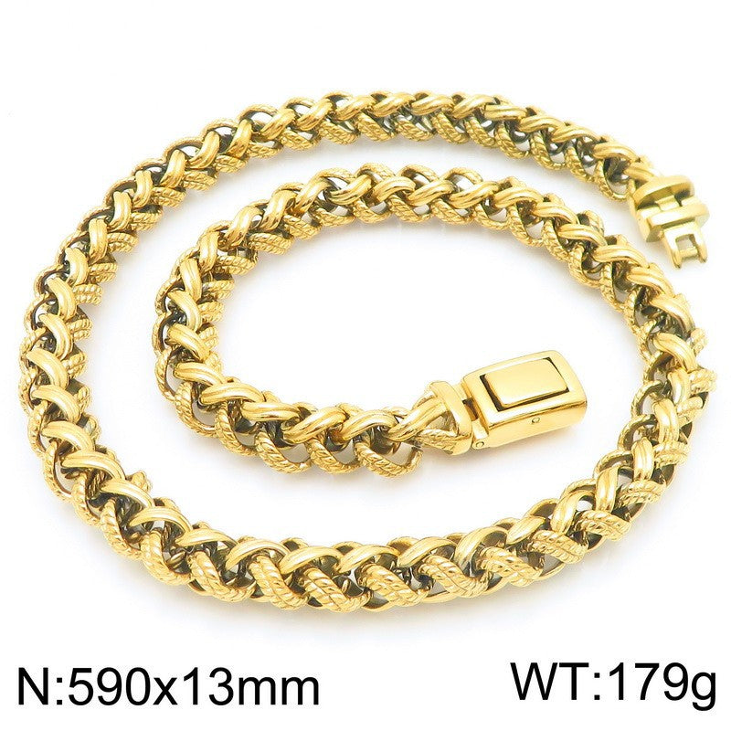 Planderful Personalized Mens Titanium Necklace Keel Chain