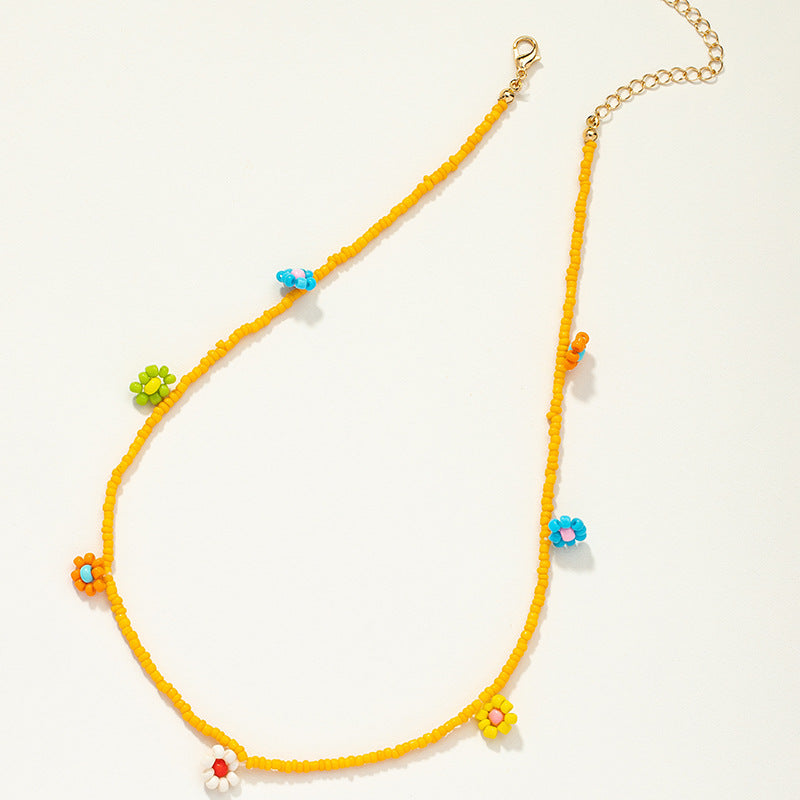 Bohemian Floral Cross-Border Necklace with Unique Handcrafted Design