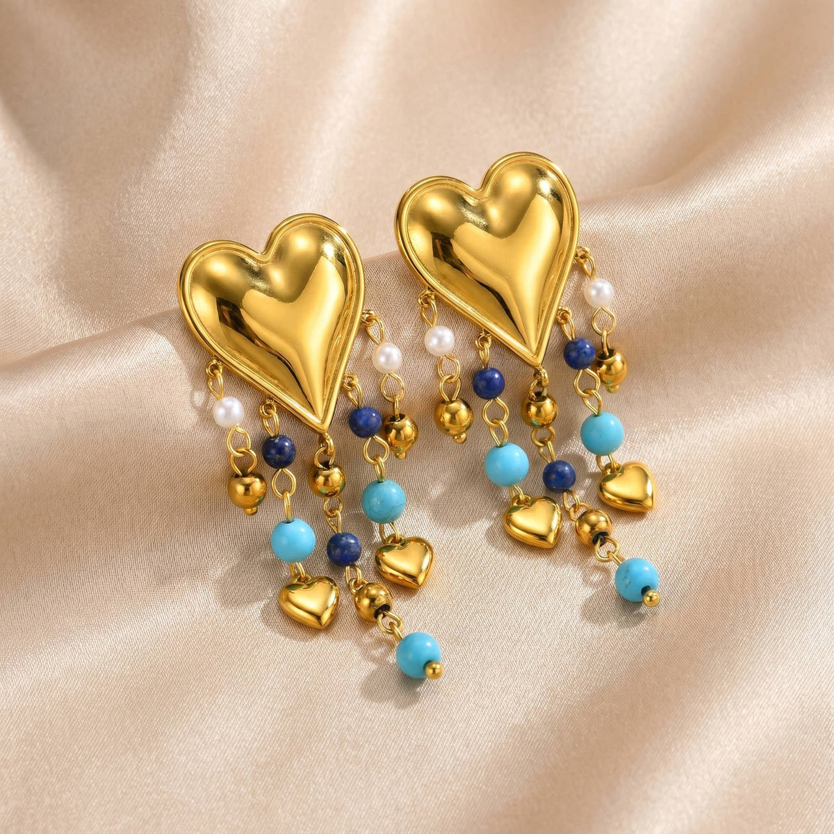 Stainless Steel Heart Earrings