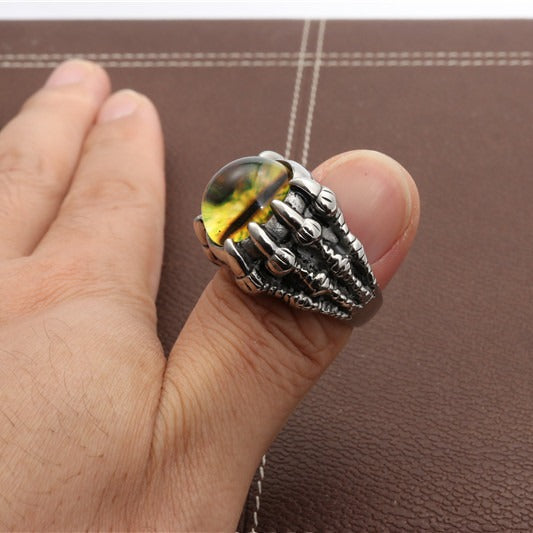 Planderful Dragon Claw Ring Stainless Steel Unisex Fashion Jewelry For Men And Women Everyday Genie Protection