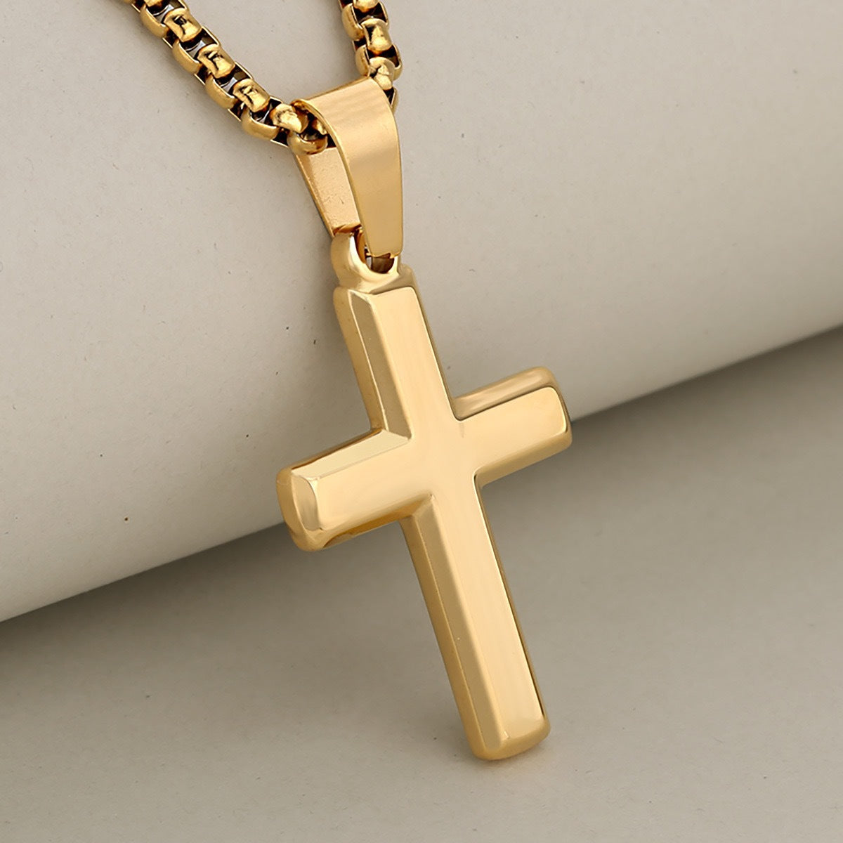 1. Planderful Cross Pendant Necklace Stainless Titanium Steel Unisex Hip Hop Style Gift for Him or Her