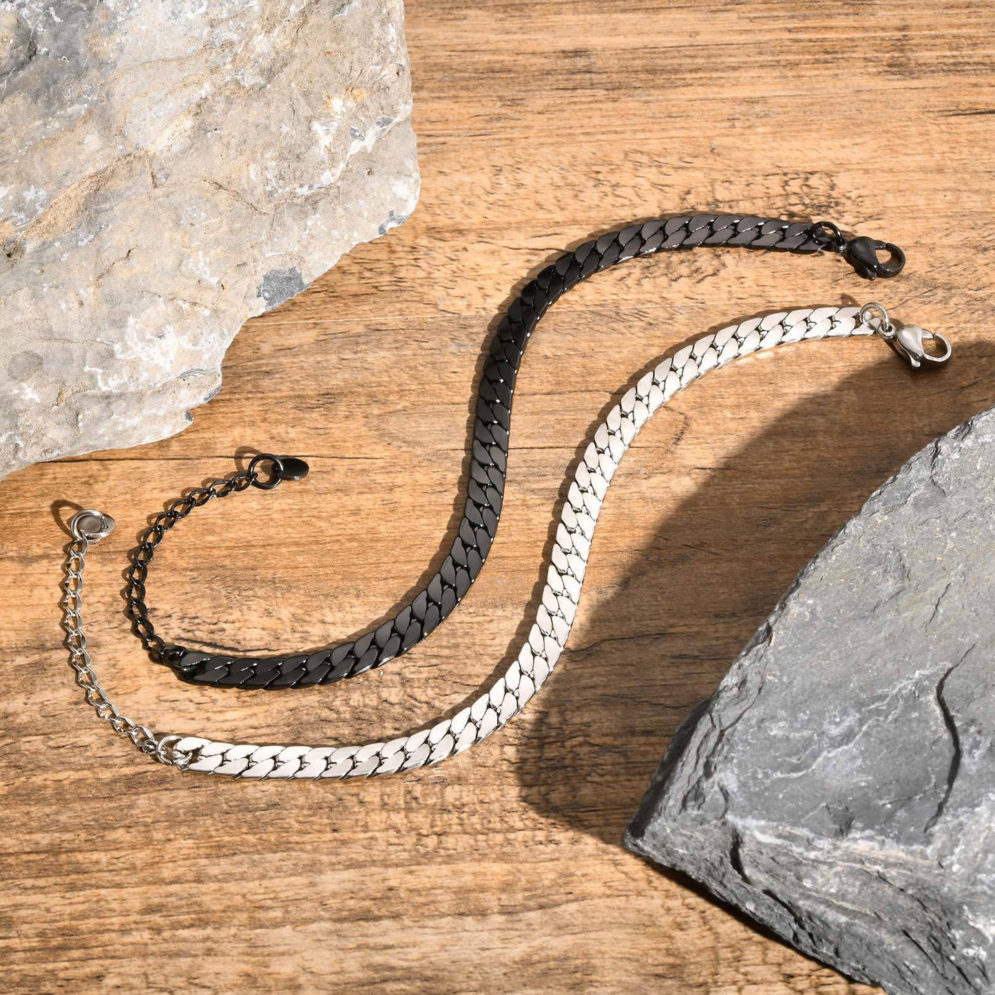 Planderful Men NK Chain Stainless Steel Bracelet Durable