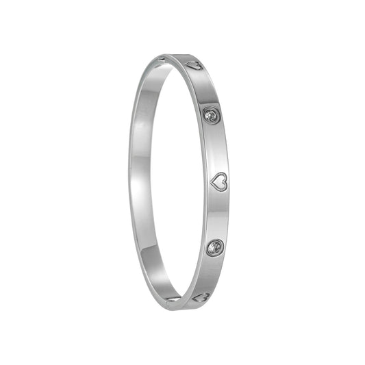 Planderful Titanium Steel Zircon Bracelet Gold Plated Women