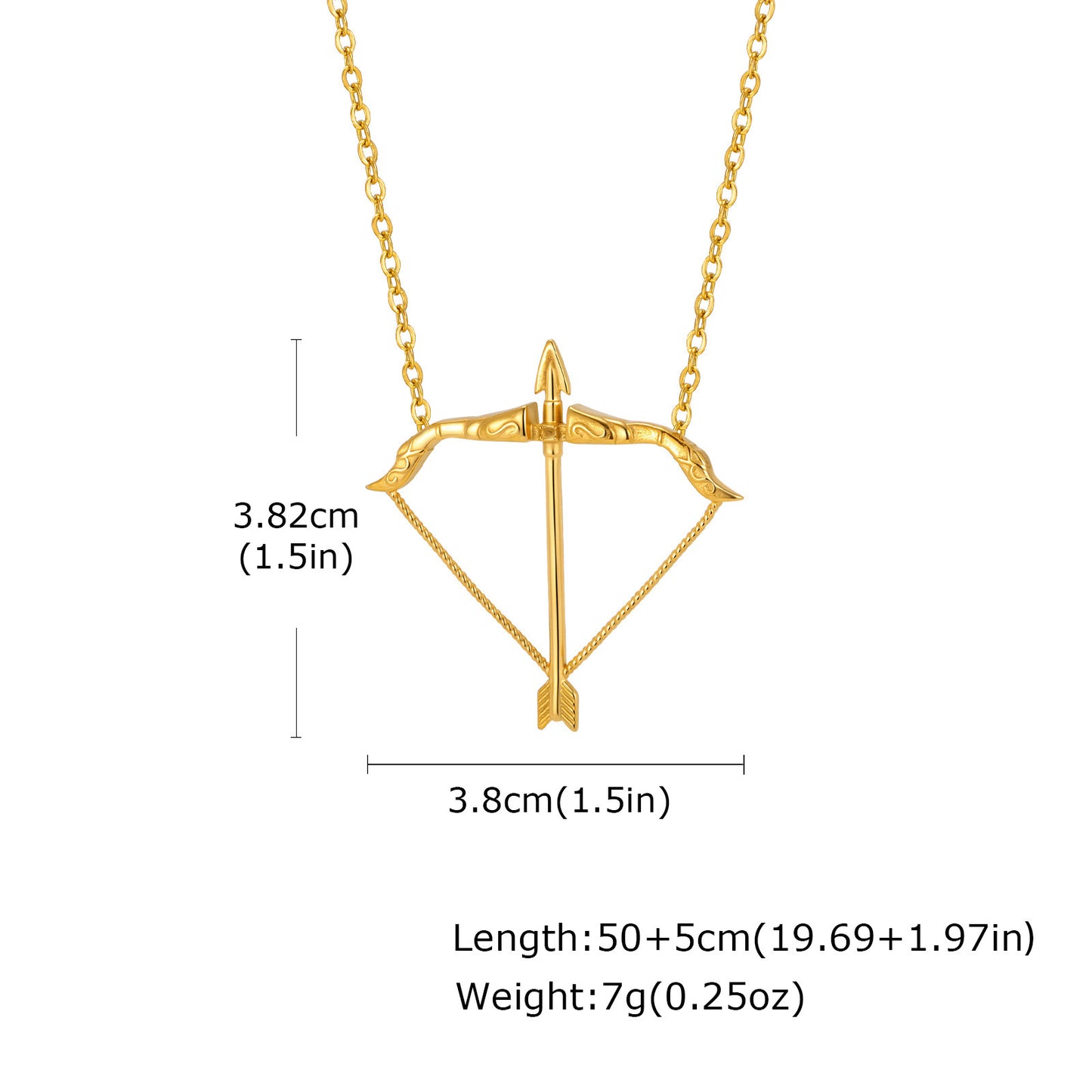 Necklace Design Stainless Steel Bow & Arrow Men's Necklace Young