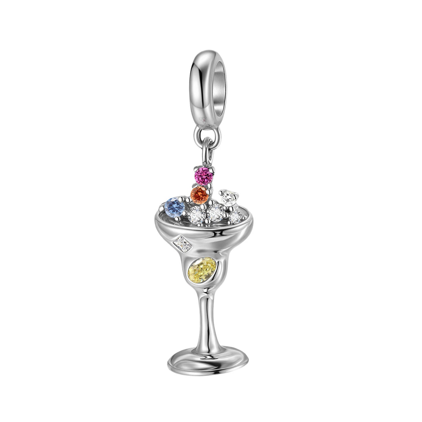 Planderful Jewelry Sterling Silver Zircon Pendant Necklace