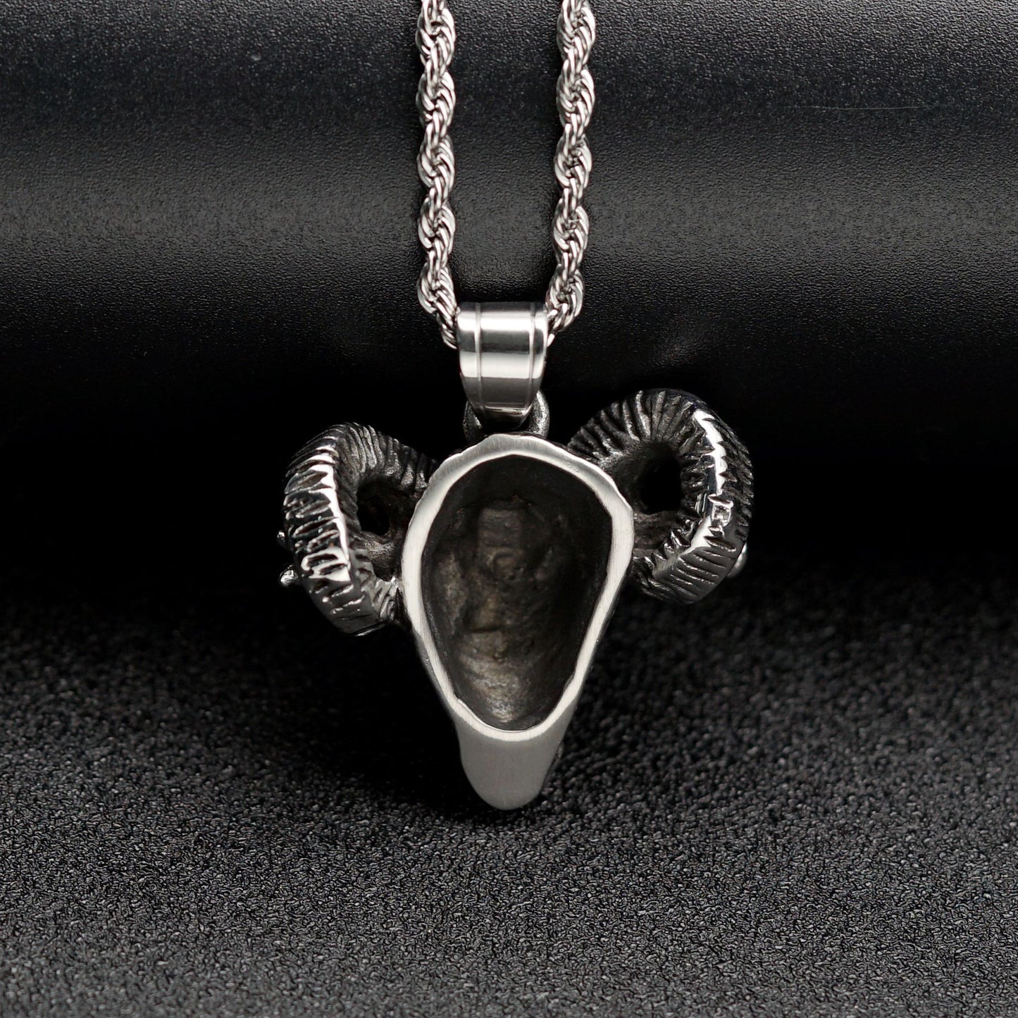Steel Necklace - Vintage Goat Head Pendant