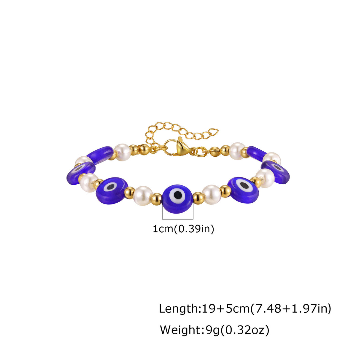 Devil's Eye Pearl Stainless Steel Bracelet