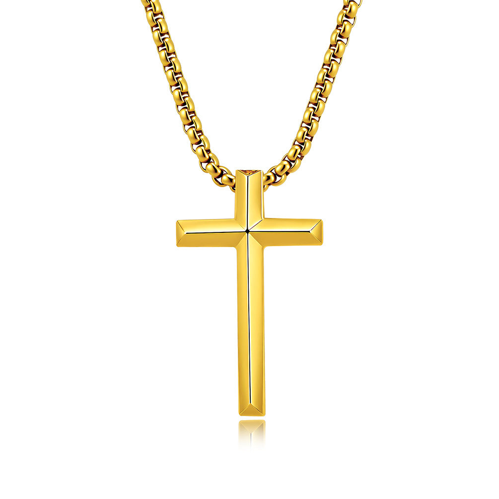 Stainless Steel Cross Geometric Necklace