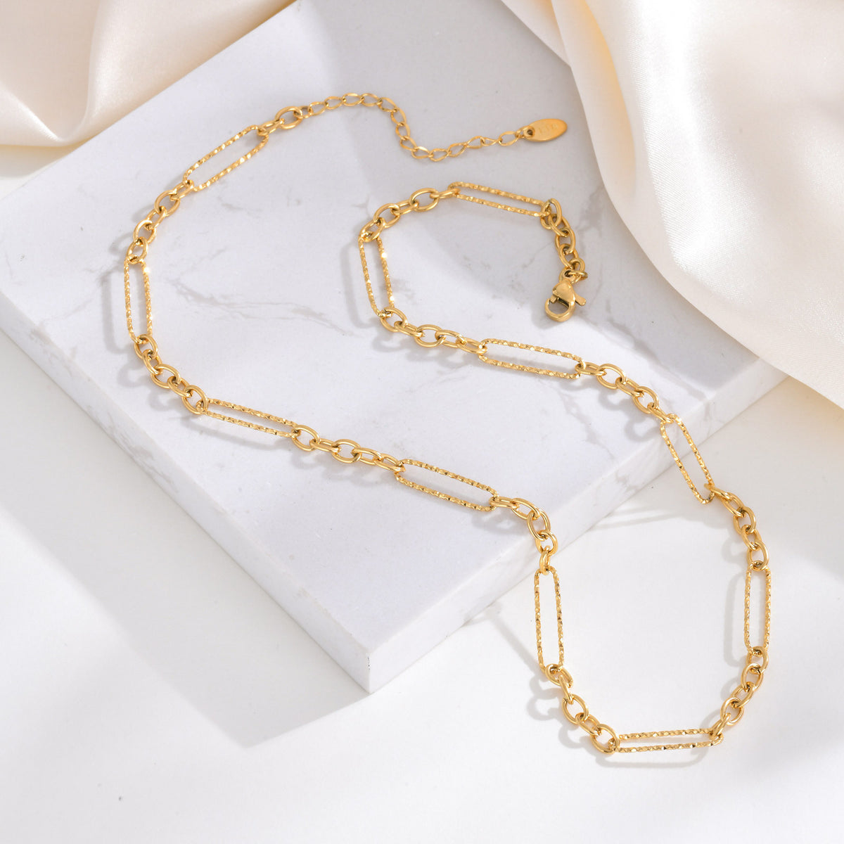 Stainless Steel Handmade Chain Necklace Bracelet Gold Women's