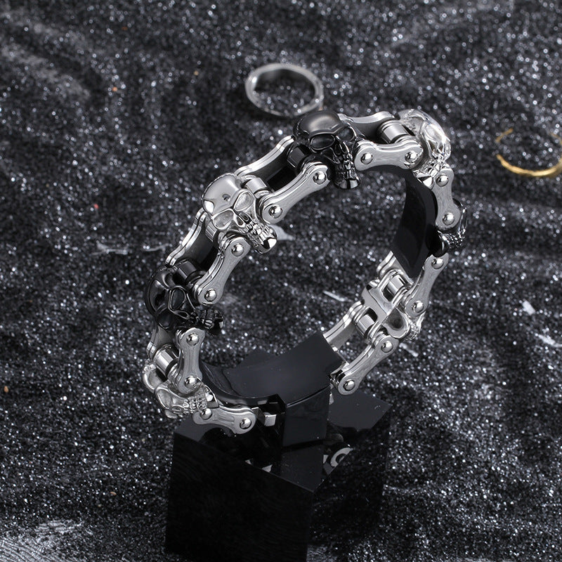 Rock Skull Men's Titanium Steel Bracelet