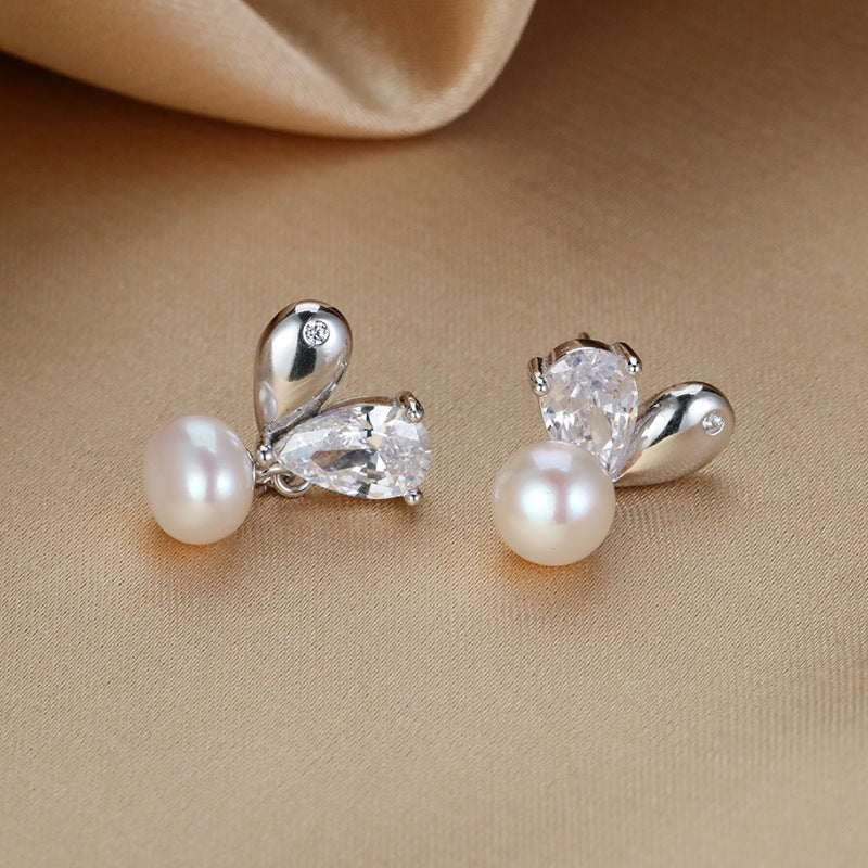 Pearl Love 925 Sterling Silver Women's Earrings