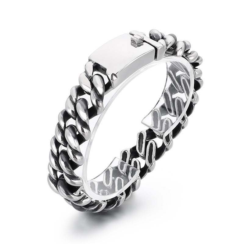 Planderful Dragon Beard Buckle Bracelet Cuban Chain Men