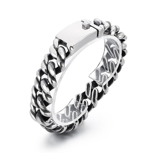 Planderful Dragon Beard Buckle Bracelet Cuban Chain Men