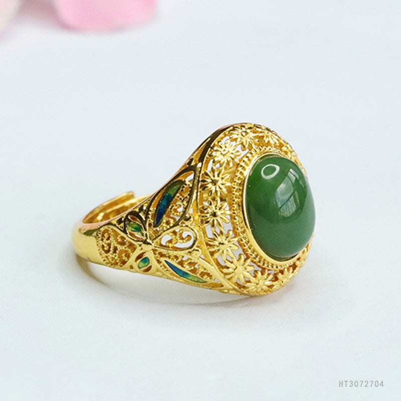 Hetian Jasper Vintage Ring