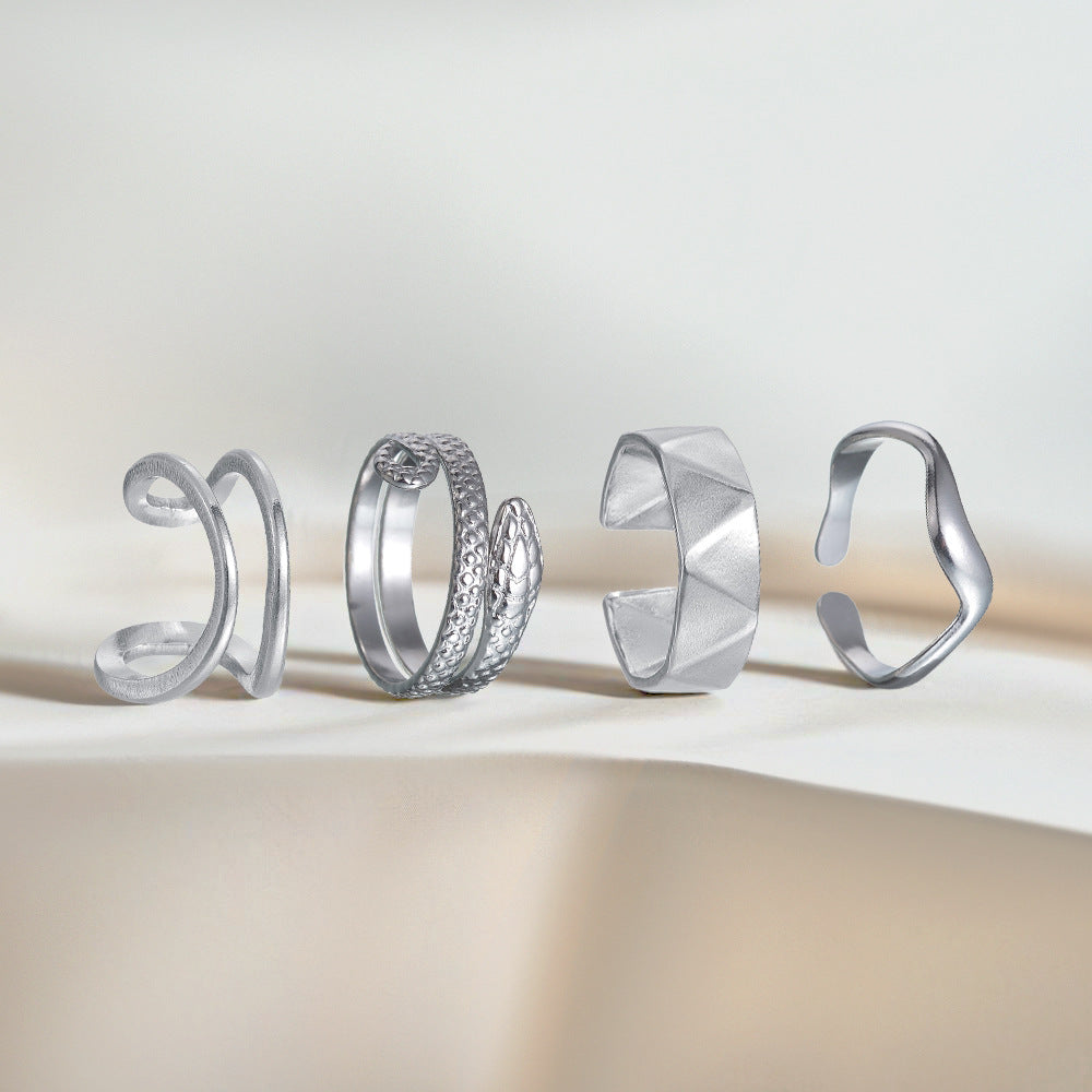 Planderful Genie Hip Hop Ring Open Design For Hip Hop Fans