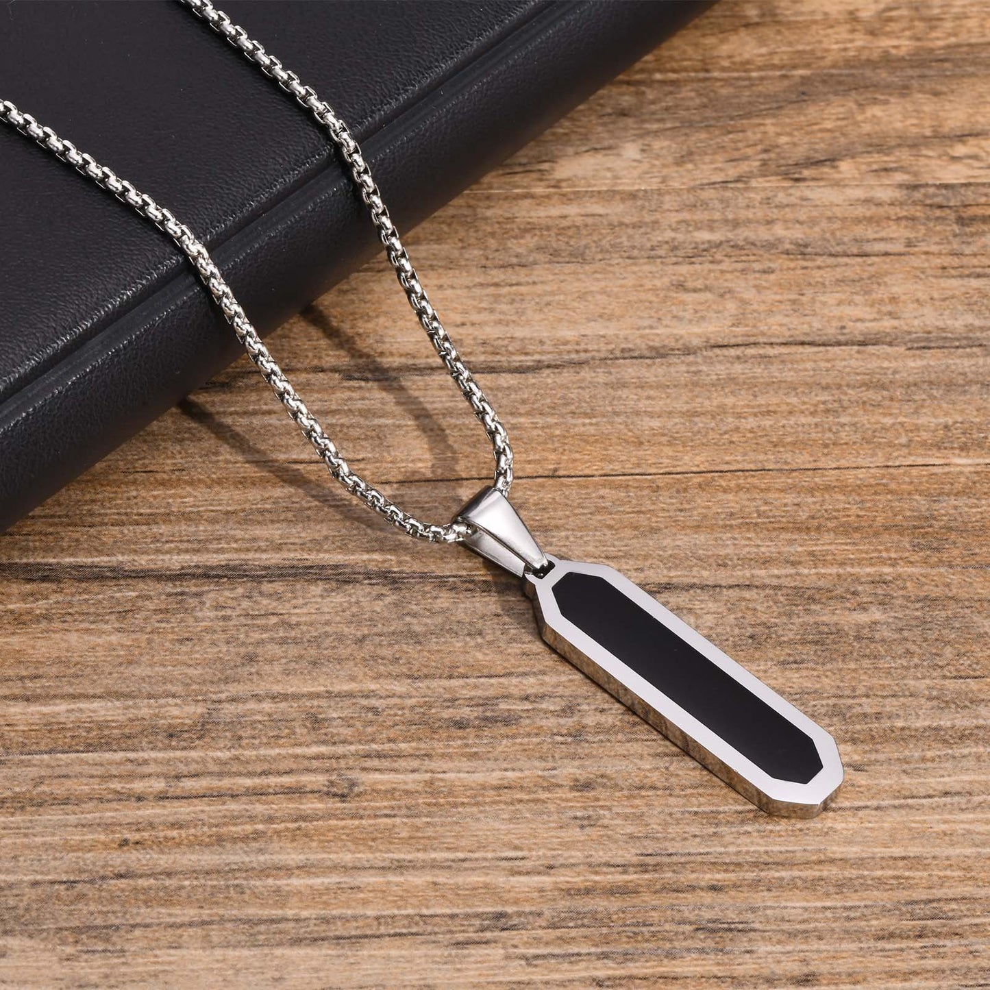 European And American Simple Personalized Geometric Necklace Steel For Men