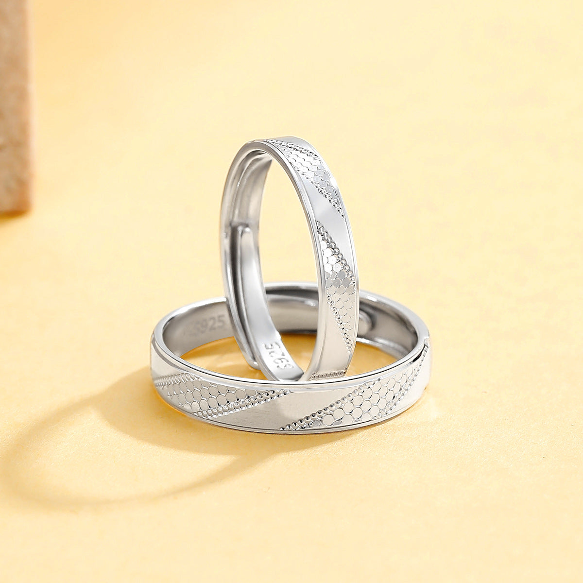 Minimalist Initial S925 Sterling Silver Ring