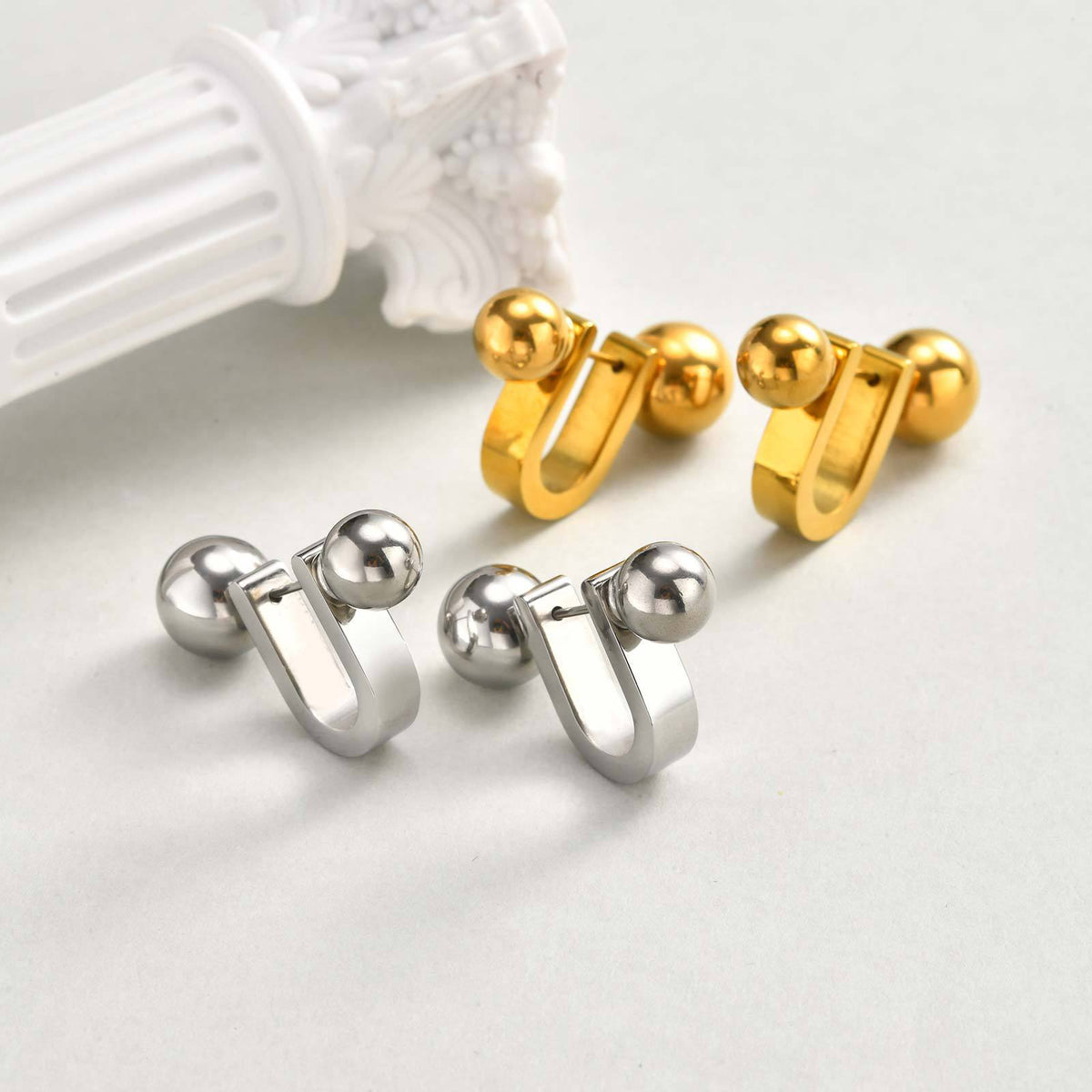 Stainless Steel Earrings — Gold or Silver Tone