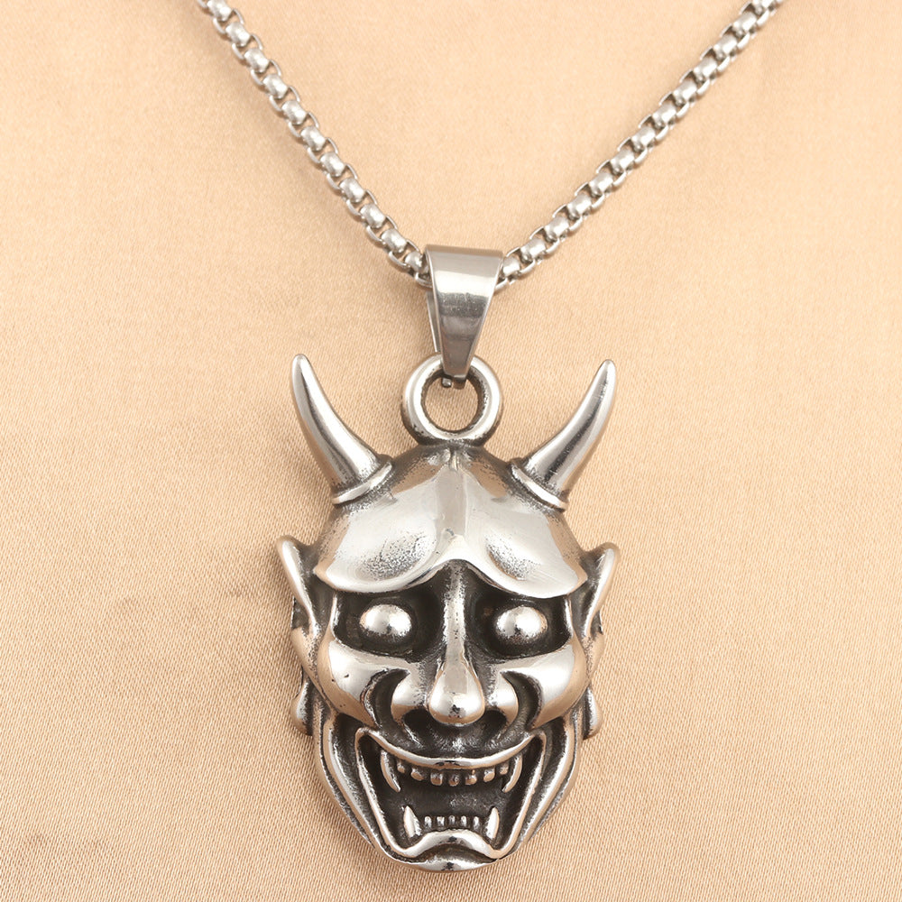 European And American Stainless Steel Horn Monster Pendant