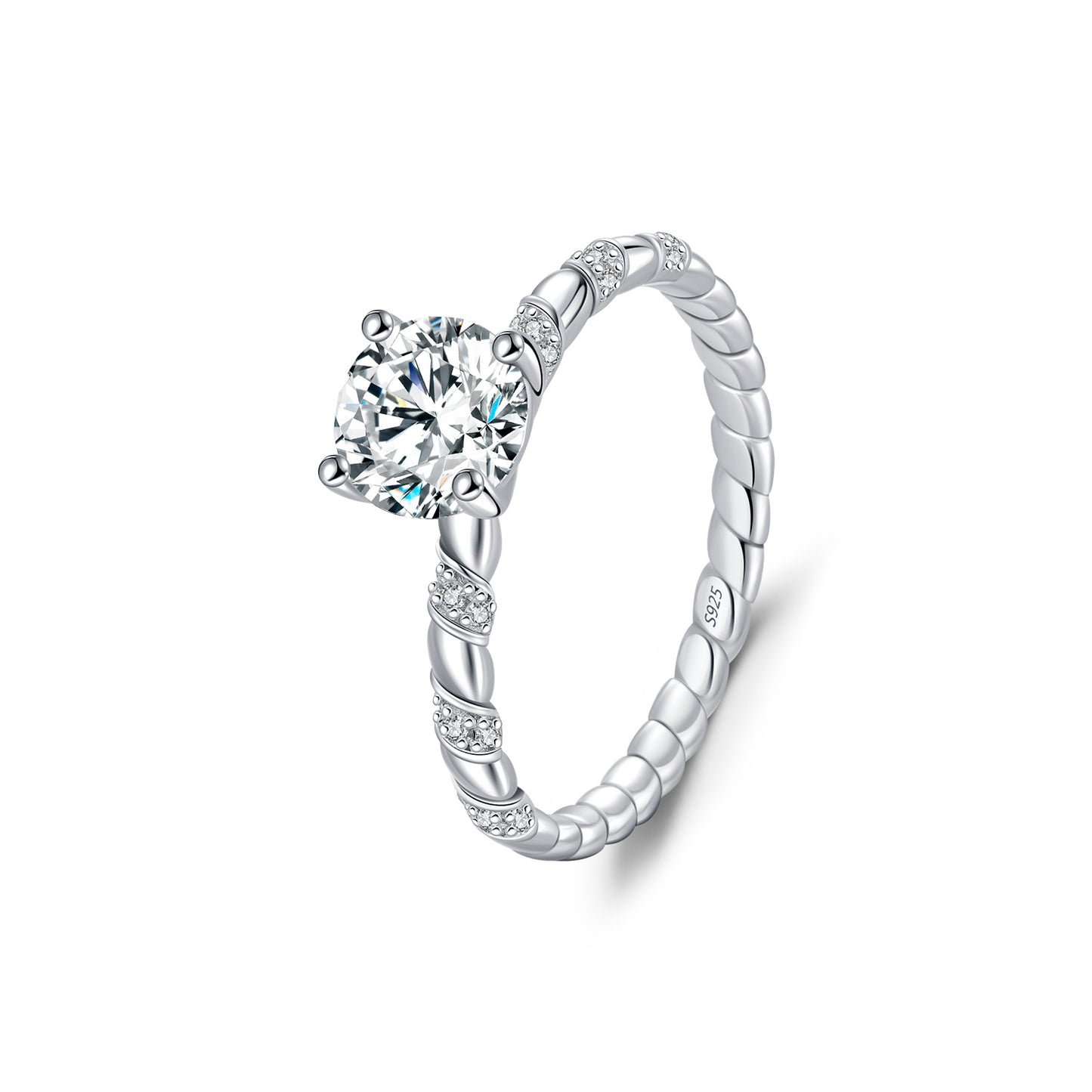 Planderful Moissanite Sparkling Ring – Elegant Light Luxury Design