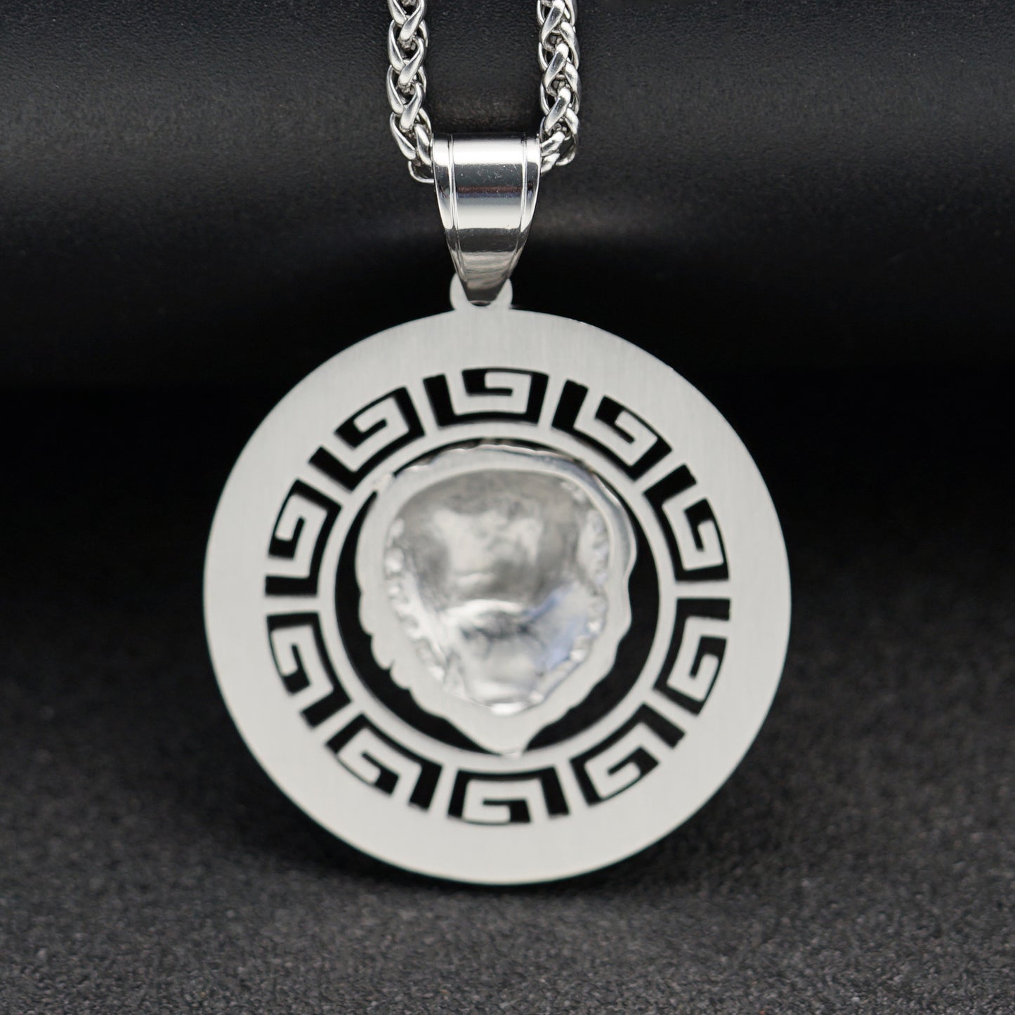 Planderful Lion Head Pendant Necklace Stainless Steel Full Zircon Unisex Hip Hop Jewelry Statement