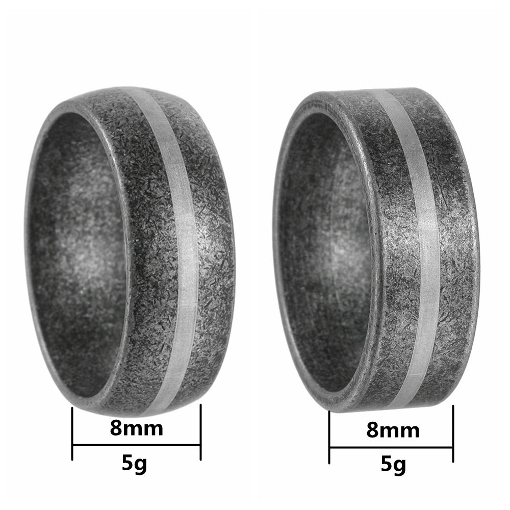 Stainless Steel Ring 8mm Line Design Retro Style Trendy For Men And Women Everyday Genie Planderful
