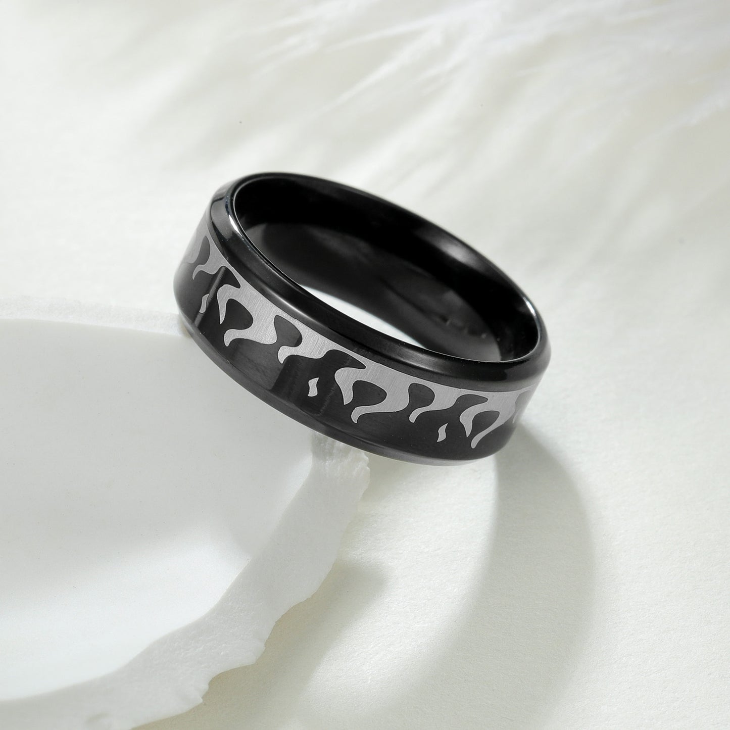 Planderful Everyday Genie 8mm Stainless Steel Ring Unisex Protection Statement For Men