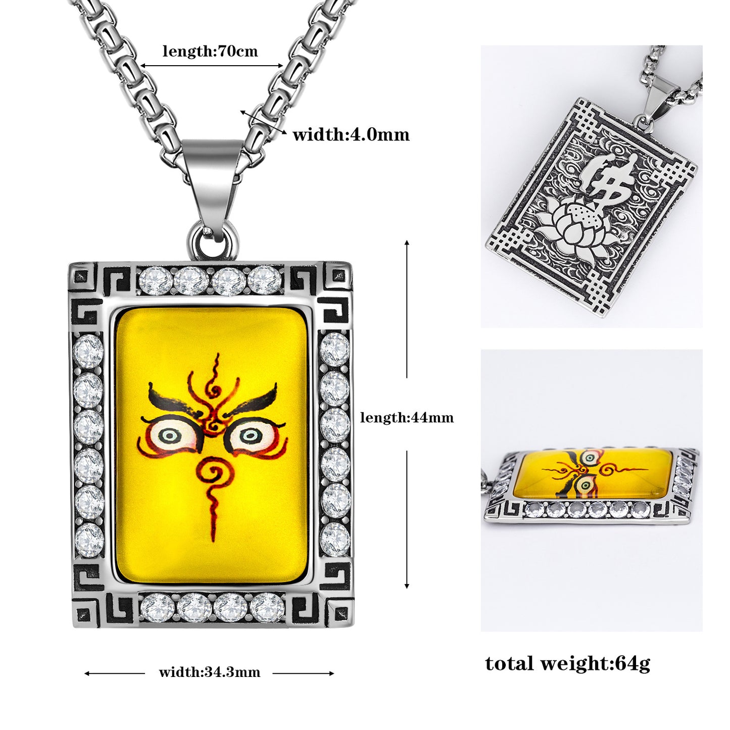 Steel Necklace - Elegant Everyday Pendant