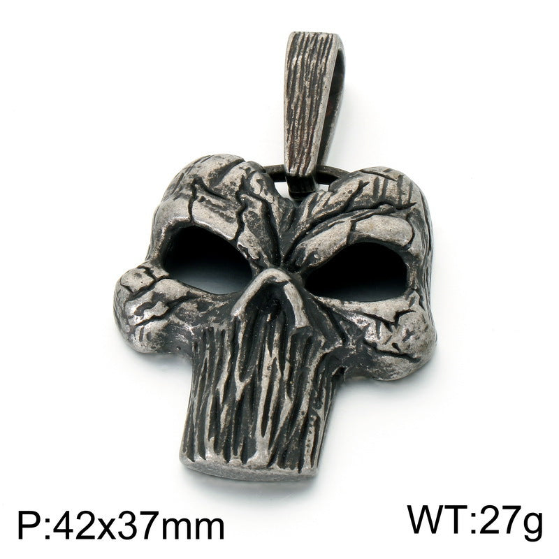 Film And Television Star Wars Mandalorian Dark Demon Horns Skull Cross Mangstar Stainless Necklace