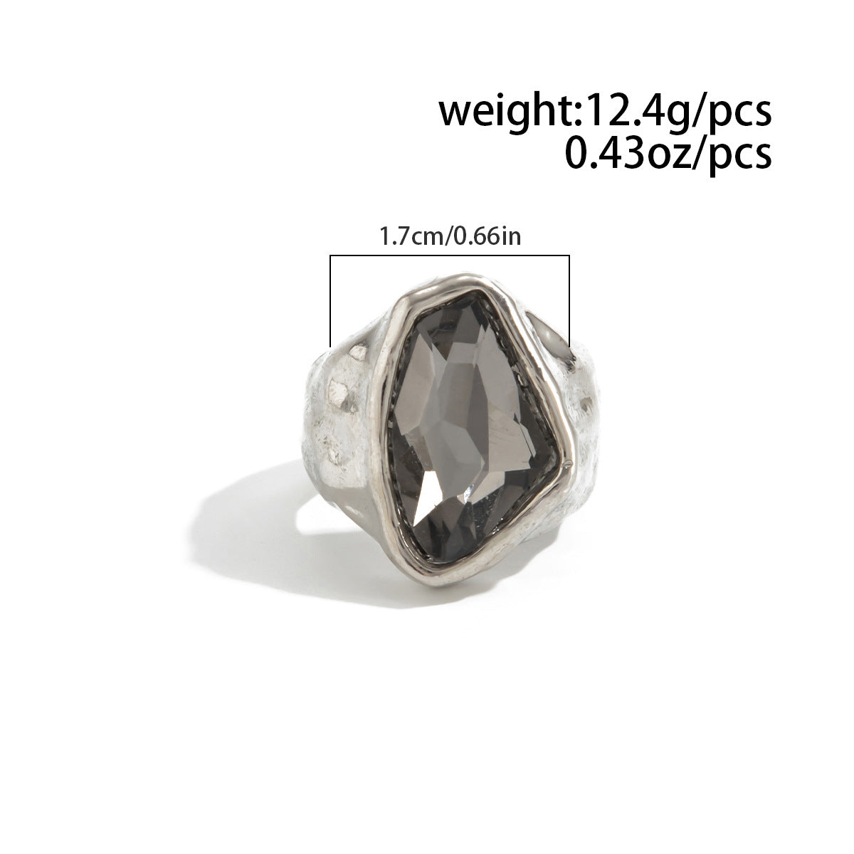 Black Acrylic Ring Planderful Vienna Verve For Minimalist Women Geometric Square Statement Jewelry