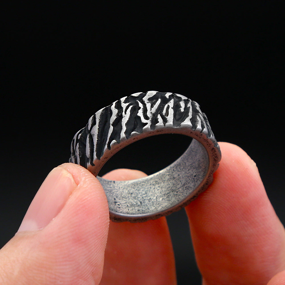 Vintage Viking Stainless Steel Men's Ring