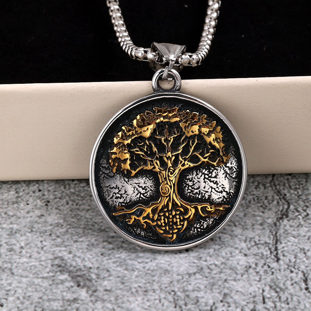 Punk Viking Wolf Stainless Steel Men's Pendant Necklace