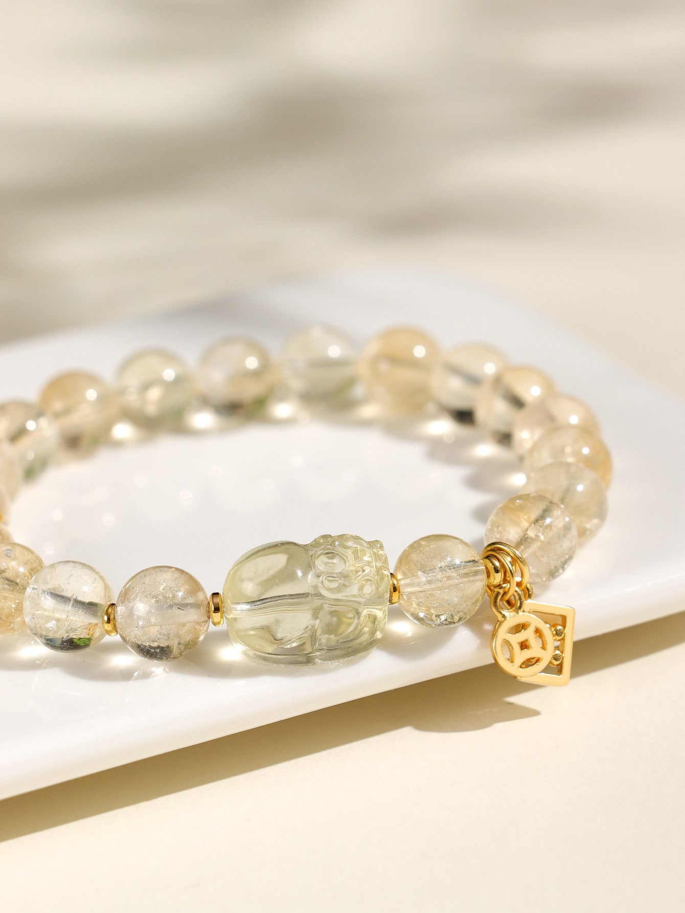 Planderful Fortune's Favor Bracelet – Elegant Citrine Pixiu Design