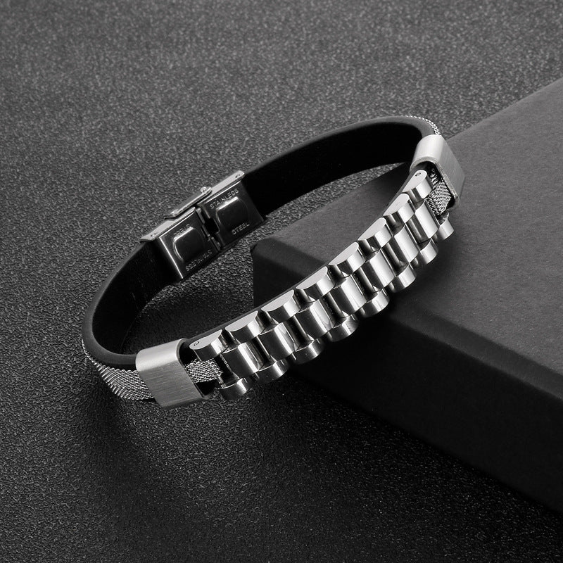Planderful Personalized Metal Watch Buckle Bracelet For Men