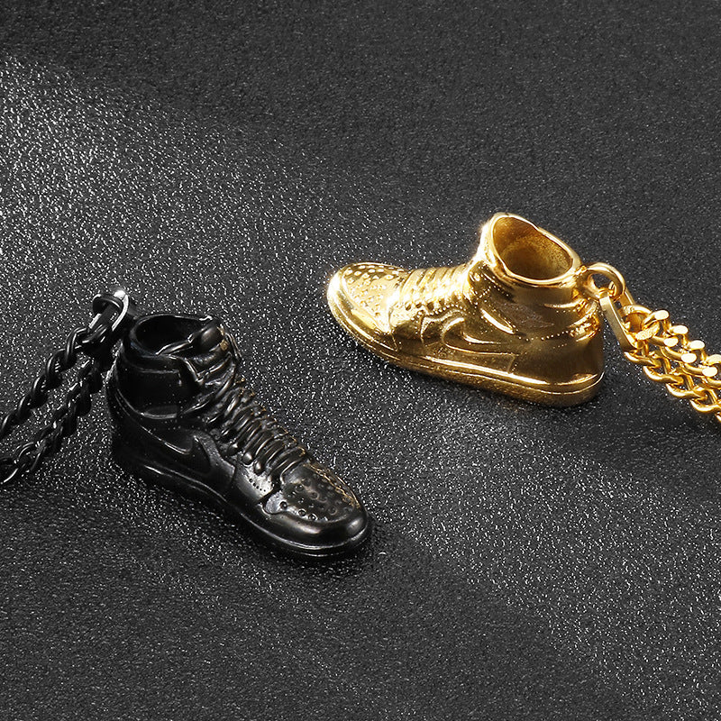 Running Shoes Pendant Stainless Steel Men's Trend Sports Shoes Necklace