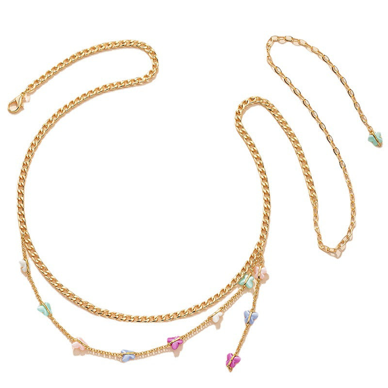 European Charm Butterfly Waist Chain Set - Vienna Verve Collection