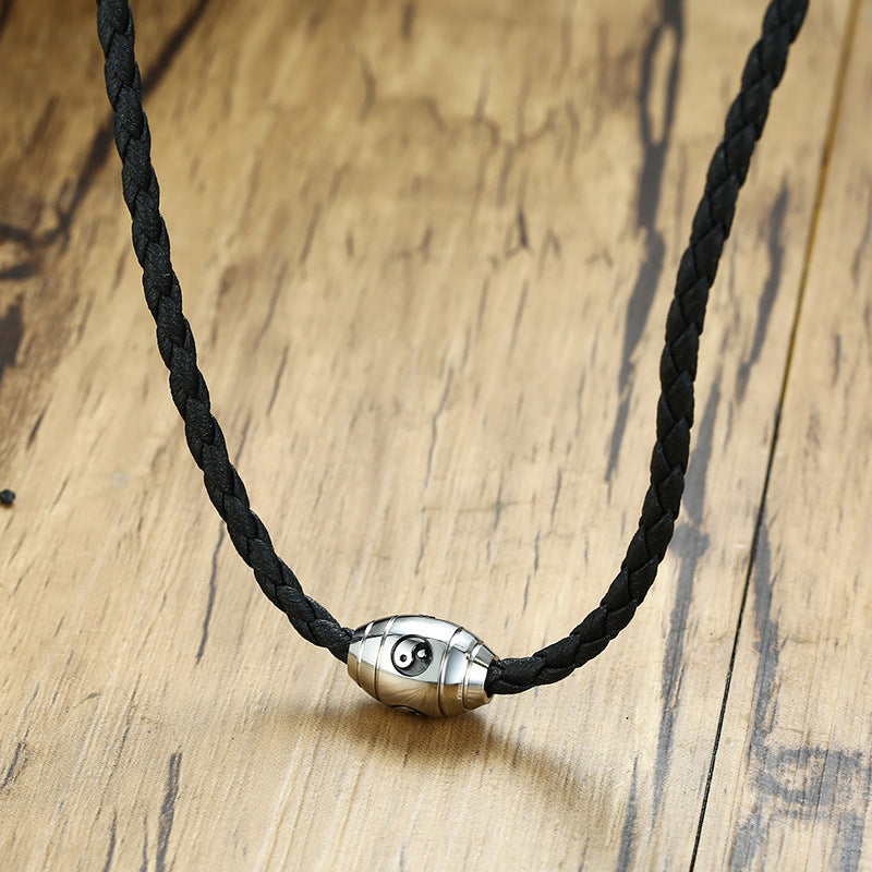 Taoist Bagua Pendant Titanium Steel Men's Necklace Wholesale