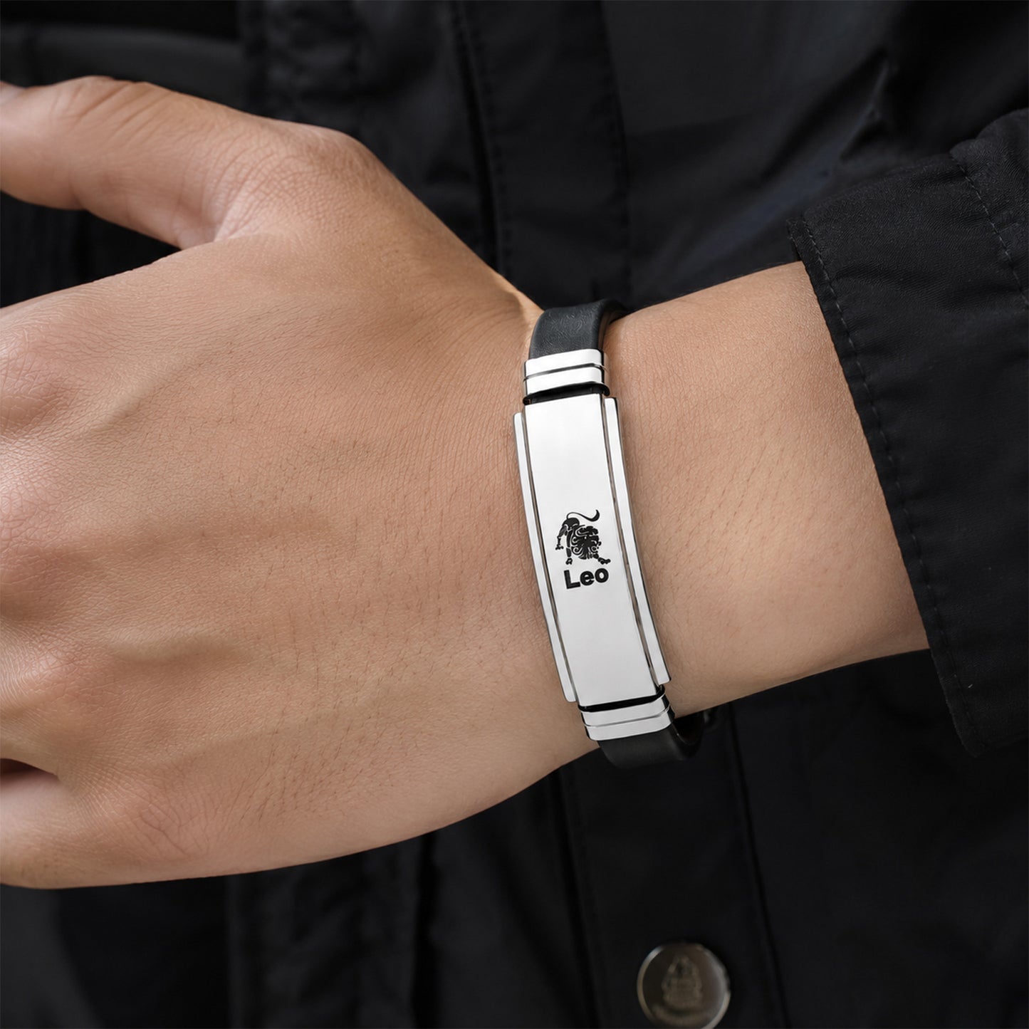 Planderful Twelve Constellations Bracelet Premium Stainless Steel Curved Design For Men Unisex Everyday Gift