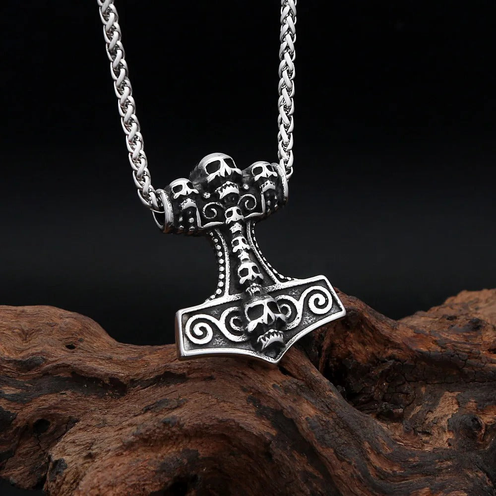 Punk Skull Stainless Steel Men's Pendant Necklace