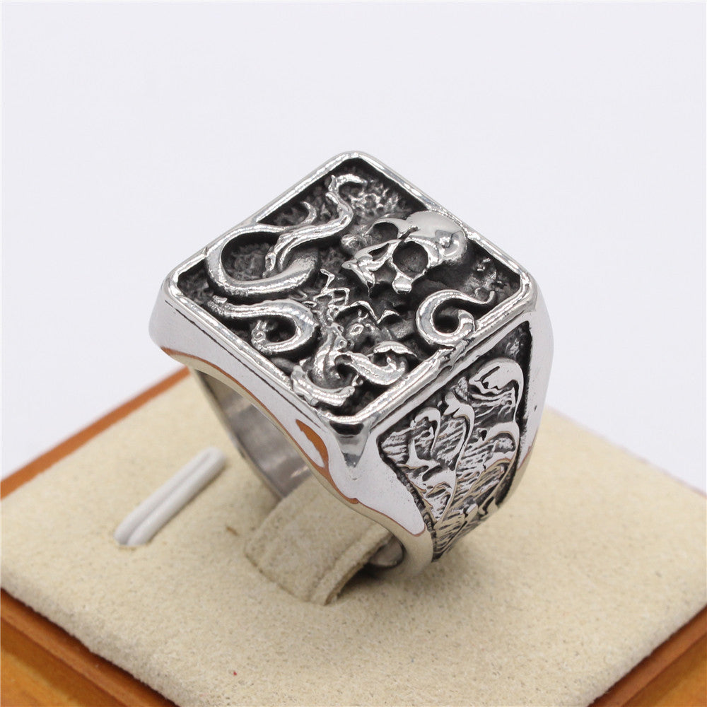 Octopus Skull Titanium Steel Ring