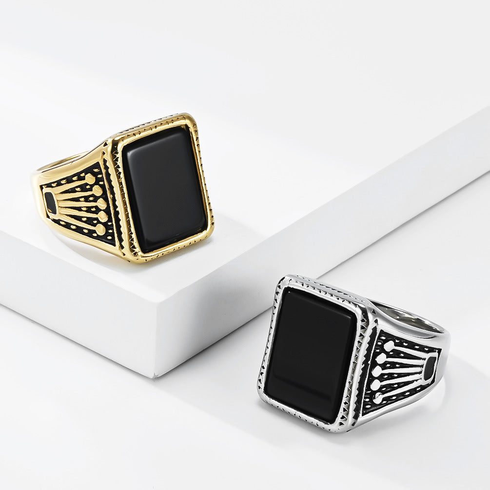 Punk Crown Men's Ring