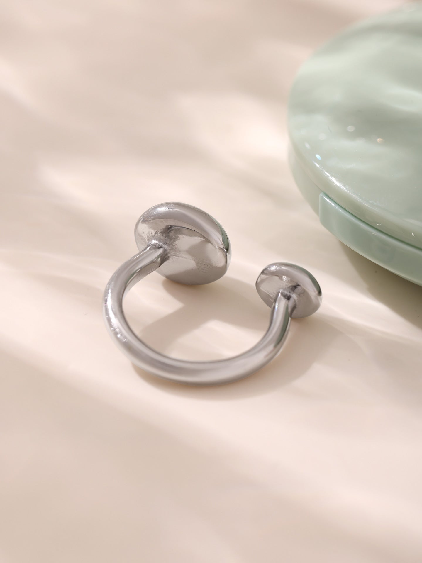 Planderful Everyday Genie Two Tone Geometric Open Ring Women