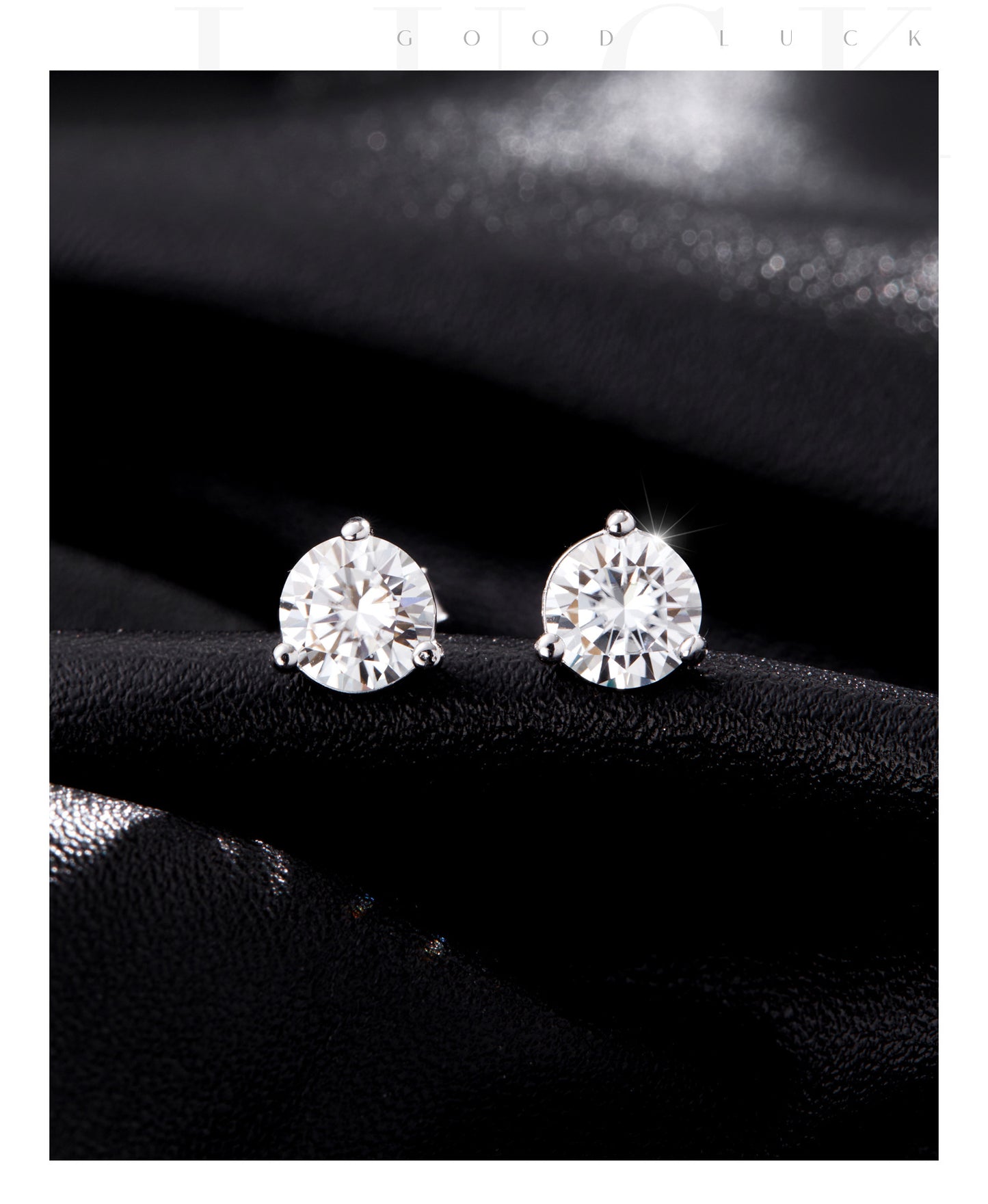 Planderful Moissanite Sparkling Earrings – Classic Simple Design with Dazzling 1.0 Carat Clarity
