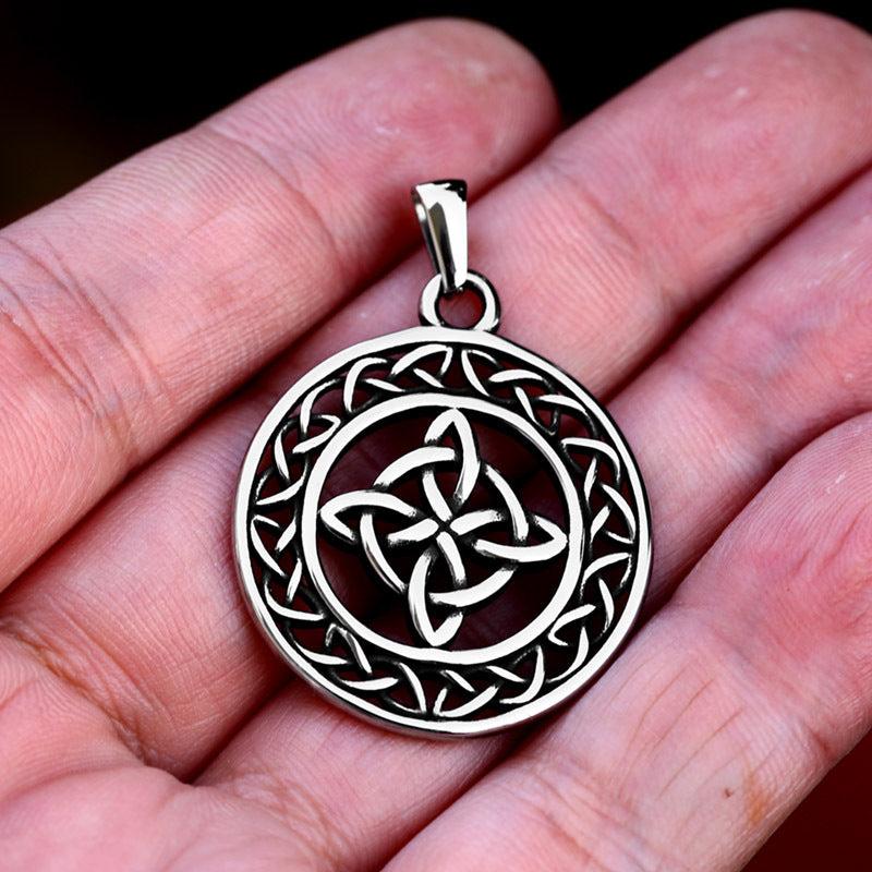 Titanium Steel Nordic Viking Celtic Knot Pendant for Men - Wholesale Retro Jewelry Manufacturer