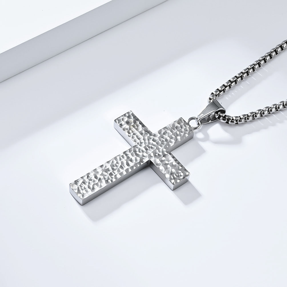Steel Necklace – Statement Cross Necklace