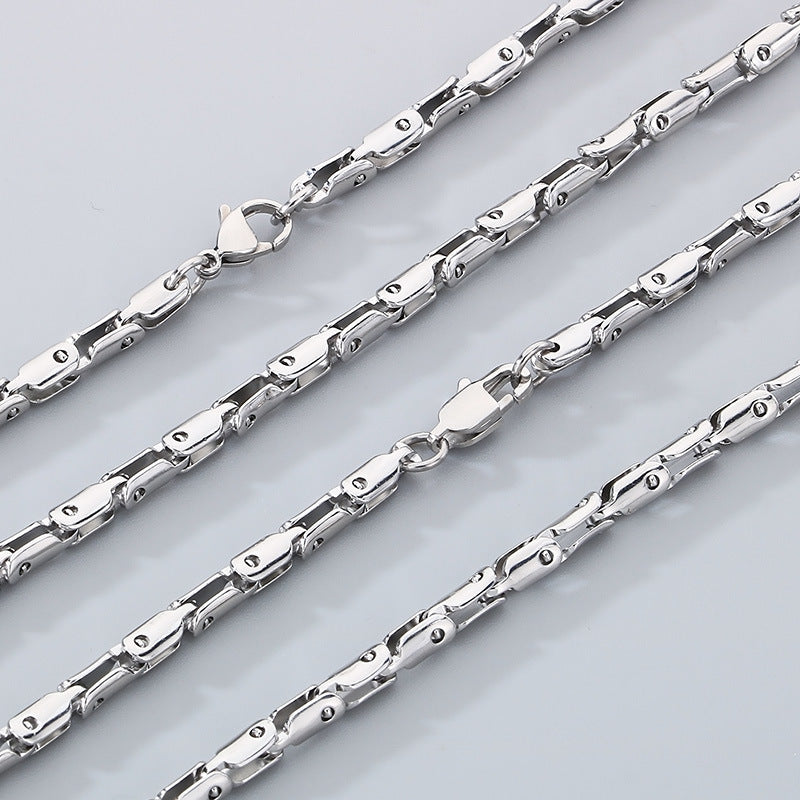 Simple Versatile Japanese Buckle Titanium Men Bracelet Set