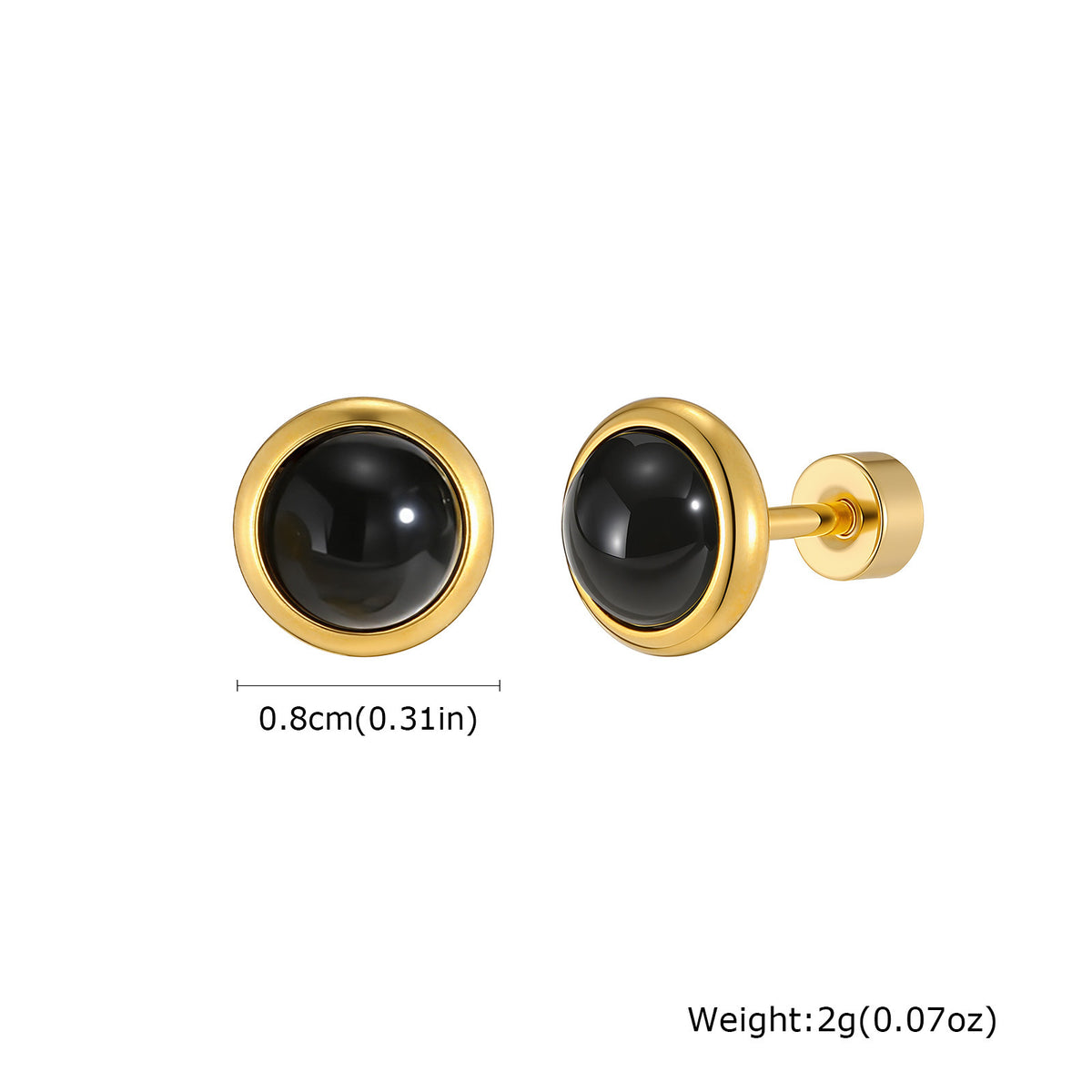 Stainless Steel Tiger's Eye Cat Earrings