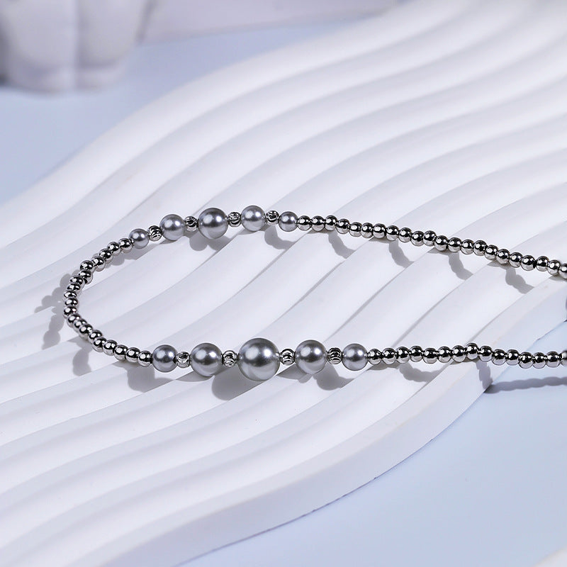 S925 Sterling Silver Freshwater Pearl Gypsy Necklace